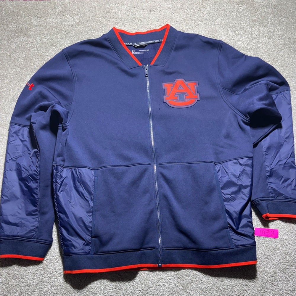 Under Armour‎ Auburn Tigers 2021 Team  Issued Full Zip Warmup Travel Jacket XXL